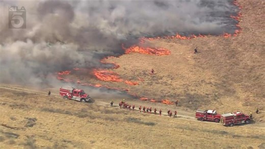 Wind-driven brush fire burning over 4,100 acres in Moreno Valley