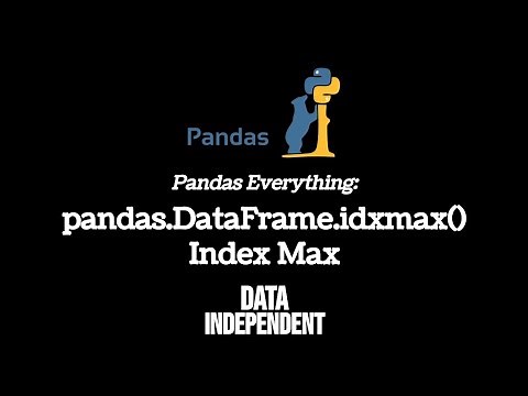 Pandas Index Max | pd.DataFrame.idxmax()