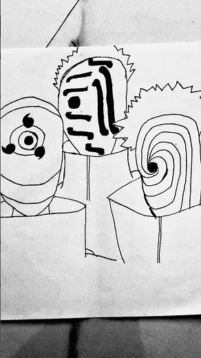 obito in three forms#animeart #art #anime