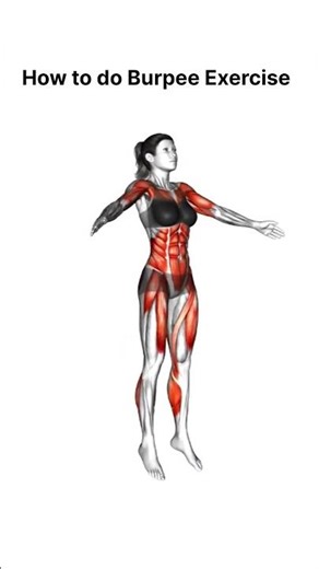 How To Do Burpee: Step-by-Step #fullbodyworkout #burpees #fatburn #loseweight #homeexercise #fatloss