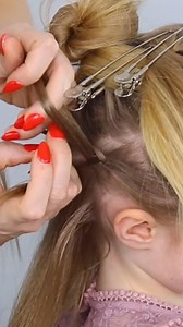 Wrap around braid with space buns 💖 | Sweethearts Hair