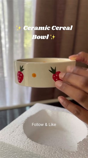 🥣✨ Unboxing Eco-Friendly Ceramic Cereal Bowl (300ml) | Kitchen Essential