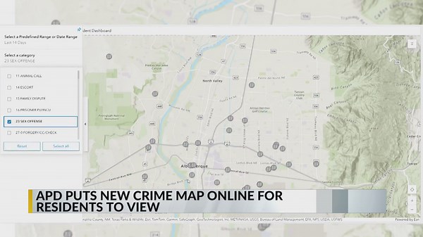 Albuquerque Police Dept. highlights new crime map