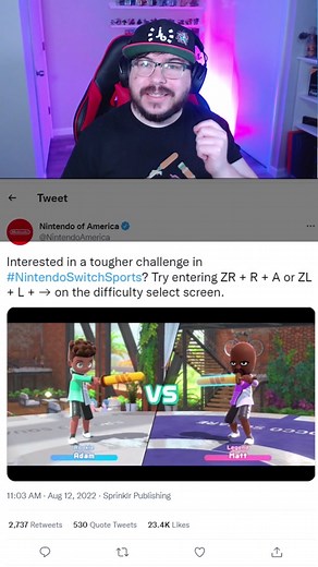 Challenge Matt in Nintendo Switch Sports!