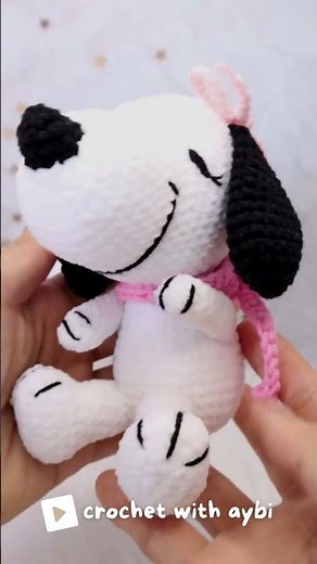 Crochet Snoopy Amigurumi #crochet #crochetpatterns #tutorialamigurumicompleto