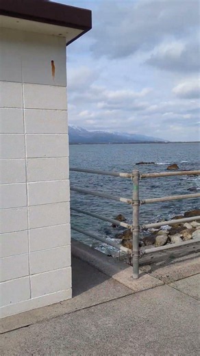 佐渡島のフォトジェニックな恋するバス停 背合のバス停からの海の景色 佐渡島観光 2026年3月中旬