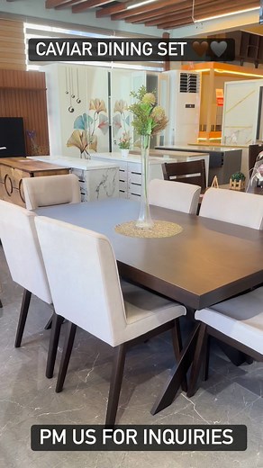 Caviar Dining Set available now at Furniture DEALS Imus 🤎🩶 #dining #diningset #videos #reels #highlights #furniture #furniturestores #FurnitureDesign #furnituredeals 🤎🩶 | Furniture DEALS Imus