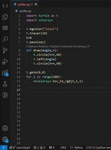 How to draw a Spider Net with Python Turtle #PythonTurtle #turtle #Design #spider #spidernet #howto