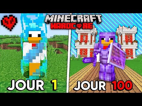 J'ai survécu 100 jours dans une Bordure de 1x1 en Hardcore sur Minecraft..