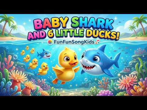 Baby Shark, 6 Little Ducks & 6 Baby Hippos 🦈 Learn Numbers and Colors | Counting Song for Kids.