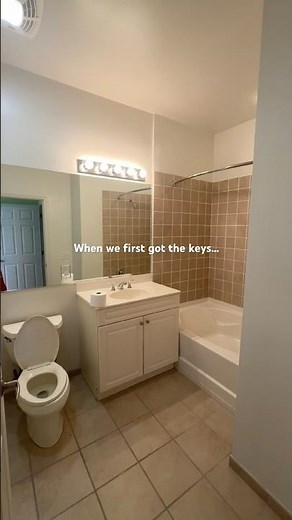 Bathroom remodel before & after (crazy improvement!)