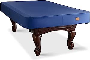 Amazon.com : BEARCOVER Heavy Duty Leatherette Billiard Pool Table Cover, Waterproof & Tearproof Cover for Pool Table 7/8/9FT (New- 1) (Blue, 9FT-(112" LX 62" WX 8“H)) : Sports & Outdoors