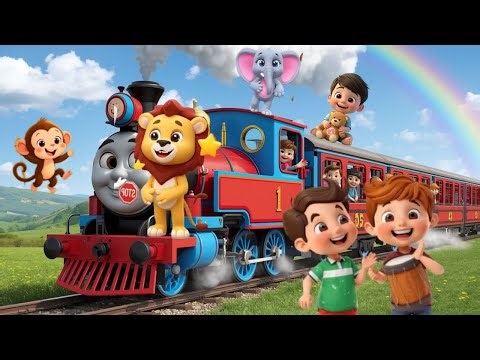 hu Chu Train Cartoon 🚂 | Original Nursery Rhyme for Kids Train Song 🎶 | Learning & Fun for Toddlers