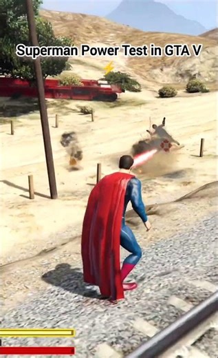 GTA V me Superman ka full power 😱 sab khatam