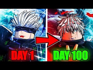 Spending 100 Days As SATORU GOJO In Jujutsu Infinite...(Roblox)
