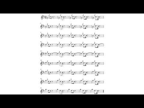 Exercise for D strikes, rhythmical control and crossing sounds, high pitch normal speed