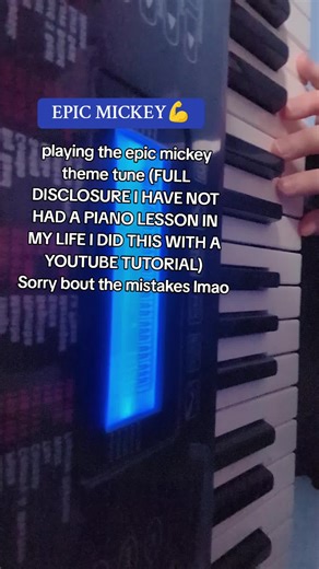 Epic Mickey Theme Tune on Keyboard Tutorial