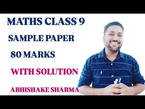 MATHS CLASS 9 SAMPLE PAPER 1COMPLETE QUESTION PAPER 80 MARKS #CCbs_Sample_paper_class_9