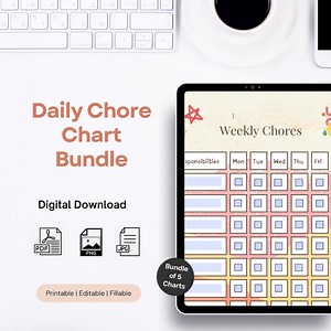 Weekly Printable Chore Chart Bundle | Editable Family Task Planner | PDF Instant Download - Etsy Canada