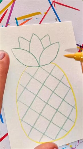 Pineapple 🍍 Coloring Asmr! #asmr #satisfying #coloring #art #asmrsounds #colour #coloringbook | Huangaa Art