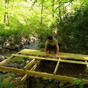 Beginning to End: Constructing a Wooden House by the Water Complete Video | Bushcraft Survival Man
