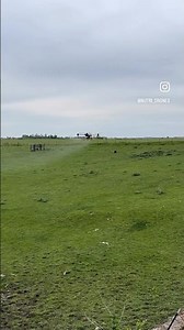 DJI T40 agriculture spray drone in action! Spraying herbicide on pasture ground #drone #agriculture