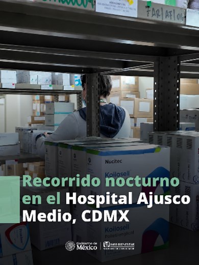 🌙 Realizamos un recorrido nocturno en el Hospital #IMSSBienestar Ajusco Medio, en Ciudad de México, para supervisar la llegada de medicamentos mediante las #RutasDeLaSalud y fortalecer el abasto en áreas como hospitalización y consulta externa. 🚛 A través de una estrategia nacional de supervisión, verificamos que los medicamentos lleguen de manera oportuna a unidades médicas para garantizar tratamientos completos, incluidos medicamentos de alta especialidad para enfermedades complejas. #SíHayM