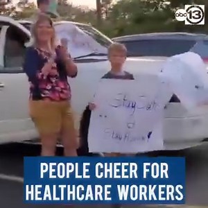 44K views · 1.4K reactions | An emotional and heartwarming Memorial Hermann in The Woodlands shows a crowd of people cheering  for healthcare workers as they leave the hospital. Thank you for being our hospital heroes!  | ABC13 Houston | Facebook