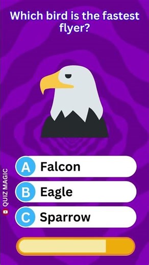 Which bird is the fastest flyer? GQBAL #QuizMagic #ViralQuiz