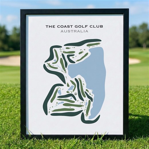 The Coast Golf Club, Australia | Golf Course Map, Golf Map, Golfer Gift for Him, Scorecard Layout, Golfer Boyfriend Gift, Art Print Decor - Etsy