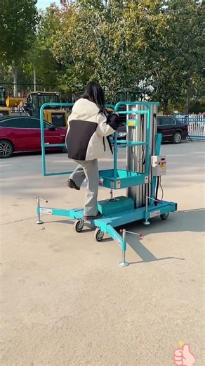High-Efficiency Aluminum Alloy Lifting Platform | Single Column Electric Lift for Construction &