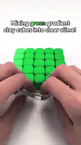 243K views · 1.7K reactions | What other colors do you want to see?  Mixing green gradient clay cubes into clear slime! | Dalton James | Facebook
