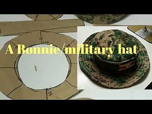 How to Draft, cut and sew Bonnie Hat #Military Hat