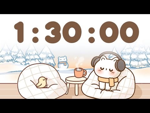 90 Minute Timer 🐱 1 hour 30 minute Study Timer for Classroom Focus