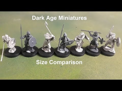 Dark Age Miniatures Size Comparison - Warlord, Gripping Beast, Wargames Atlantic, Foundry