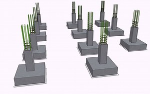 RCC Building Construction Process Footing Column Beam Stair Slab Hidden Be