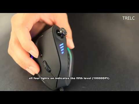 TRELC Ergonomic Mouse || PUBG Gaming Mouse with 5 D Rocker, with 10,000 DPI - FissyTech