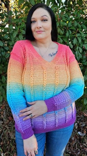 Crochet a #sweater with me -New #crochet #pattern on @JourneyCDesigns /Size Inclusive