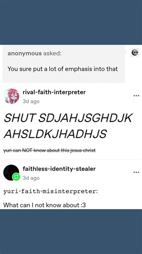 Faithless Identity Stealer Yuri Calls Out Rival, Interpreterverse Post #tumblr #tumblrpost