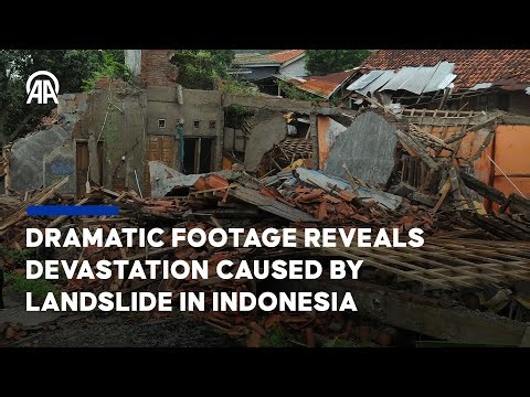 Dramatic footage reveals devastation caused by landslide in Indonesia
