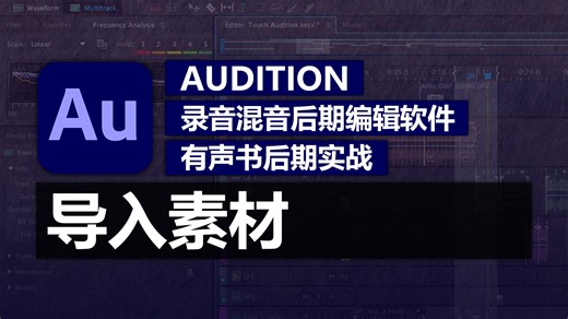 第2期 导入有声书素材 | Audition 有声书后期实战 | 使用自带效果器 & 第三方插件展示混音全流程