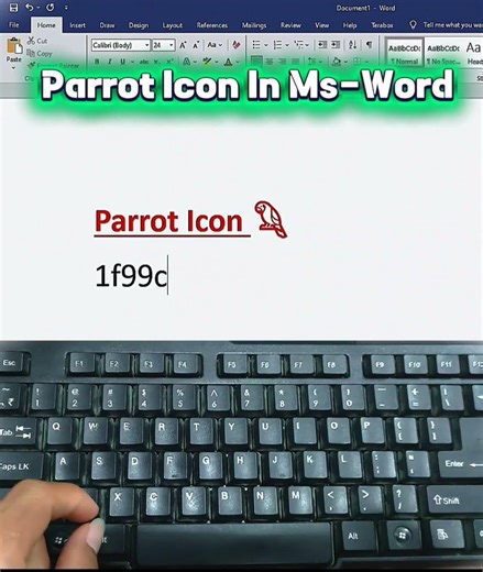 🦜 How to Insert Parrot Icon in MS Word Using Alt Code | MS Word Tips & Tricks #msword #mswordtips