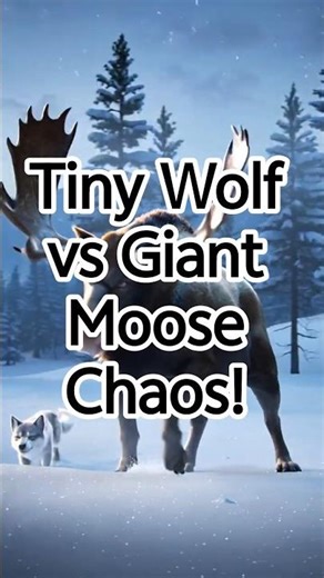 Tiny Wolf vs Giant Moose Chaos!