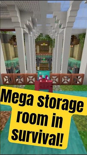 Huge storage room design in Minecraft! Awesome mega BUILD