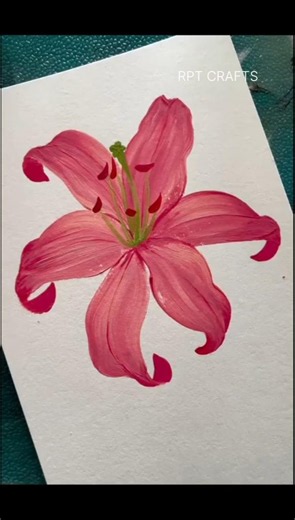 Most Beautiful Color Penting Flower 🌺🌺 tutorial #shorts #shortsfeed