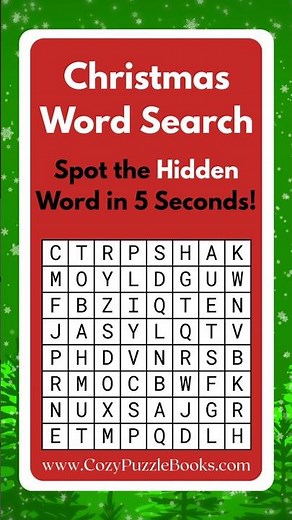 Word Search Puzzle ❄️ Can You Find COZY in 5 Seconds?