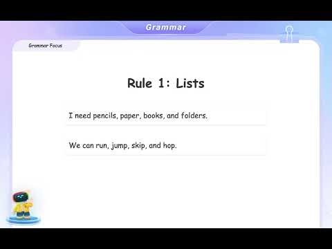 Punctuation Videos for Grade 5: Commas