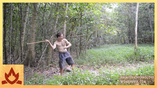 Crafting a spear and spear thrower using only primitive tools