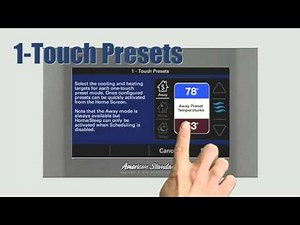 American Standard Platinum XV/Gold XV Control- User Setup Wizard