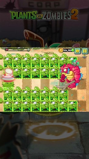 PvZ 2 - Plantfood Ability - Plant Team Level Max Vs Radiated Gargantuar Level 10